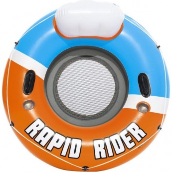 Надувной круг-кресло BESTWAY RAPID RIDER 135см с ручками и подстакаником, до 90кг